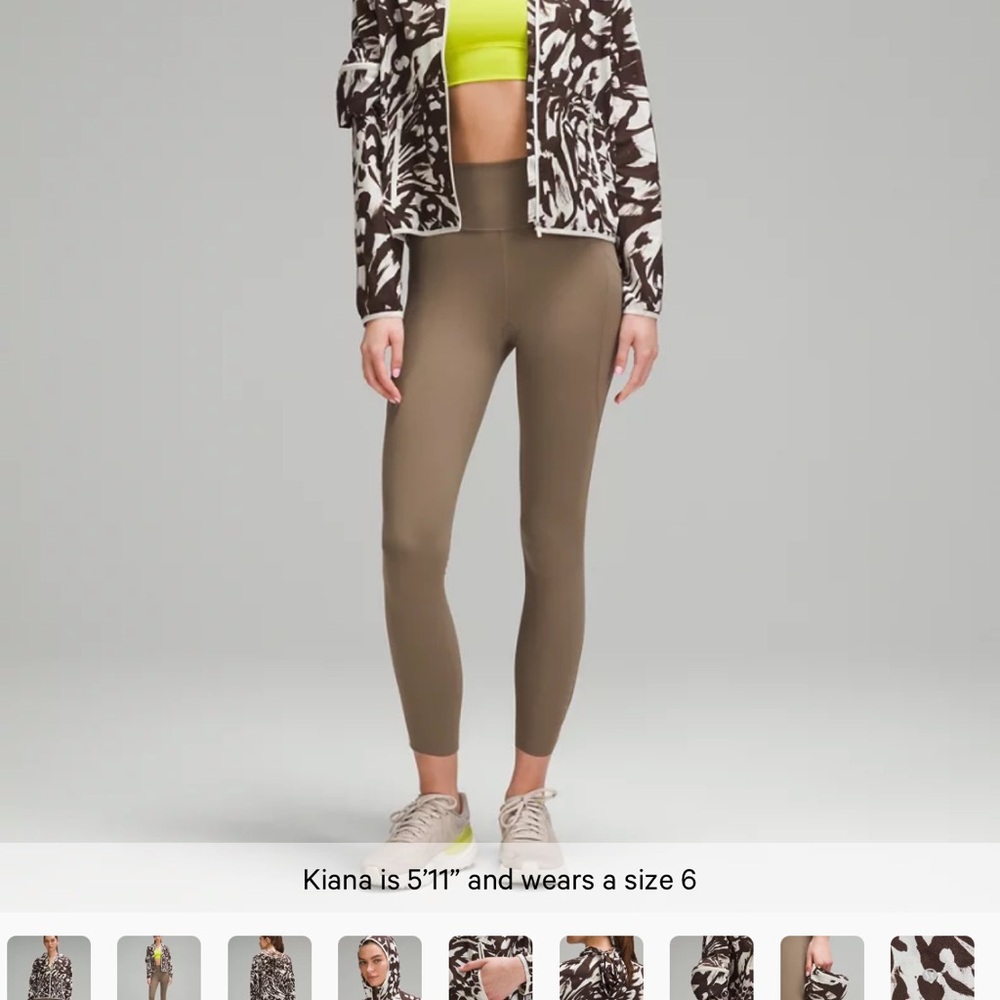 Lululemon Packable Running Jacket Brown/White Siz… - image 2